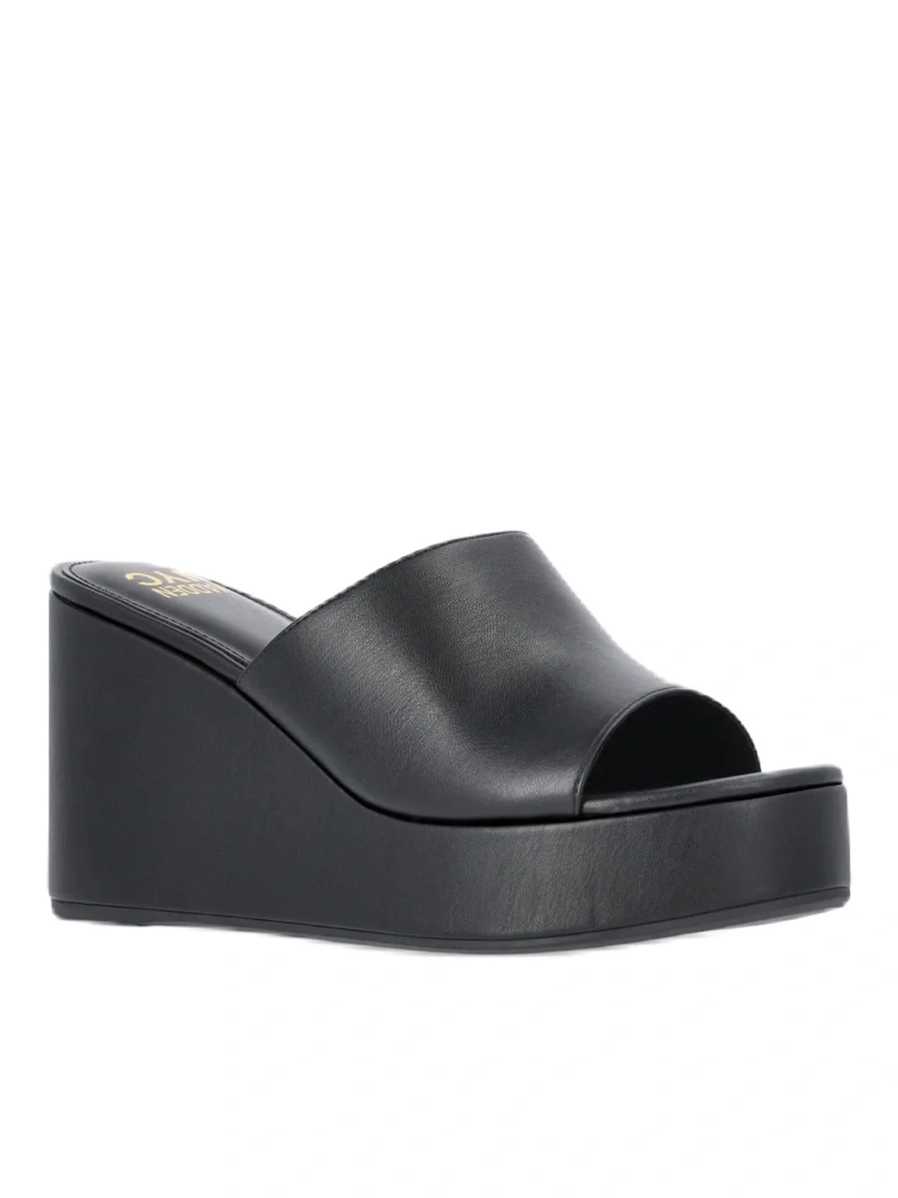 Madden NYC Black Platform Boho Wedge Slide on Sandals - Women's 10